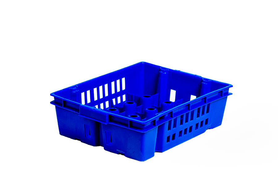 Crate for transport of 20 cups dairy products 